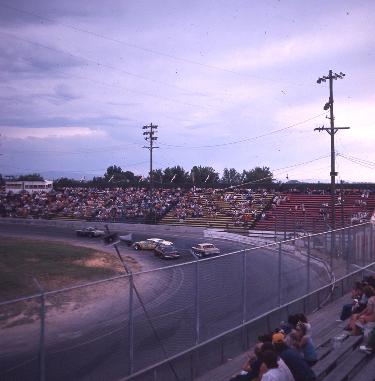 Idaho - Jerry Bowers yellow #26 getting sideways coming out of turn 4 ...