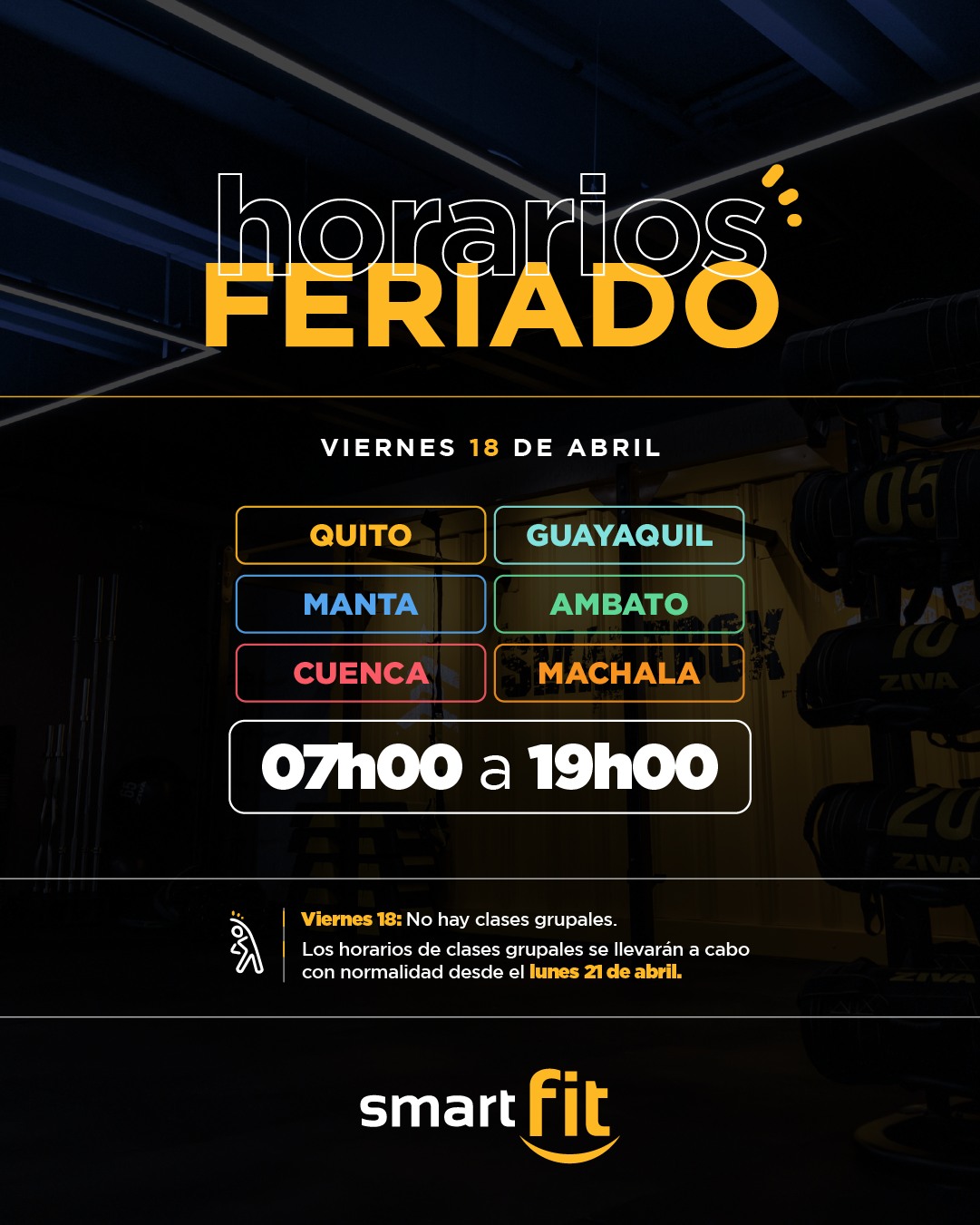 Smart - ¡Atención Smartfitero! 🚨 Ponte pilas 🔋 con nuestro horario de ...
