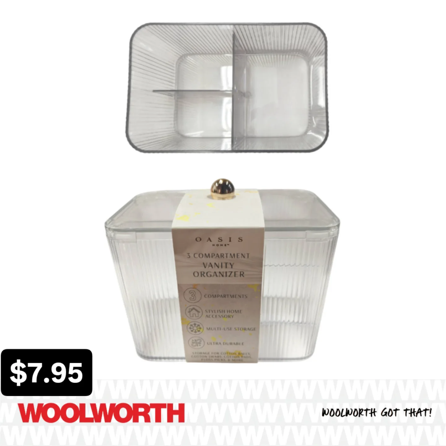 VANITY ORGANIZER. Available in store and online at https://woolworth.bb/en/. LINK IN THE BIO! #woolworthgotthat