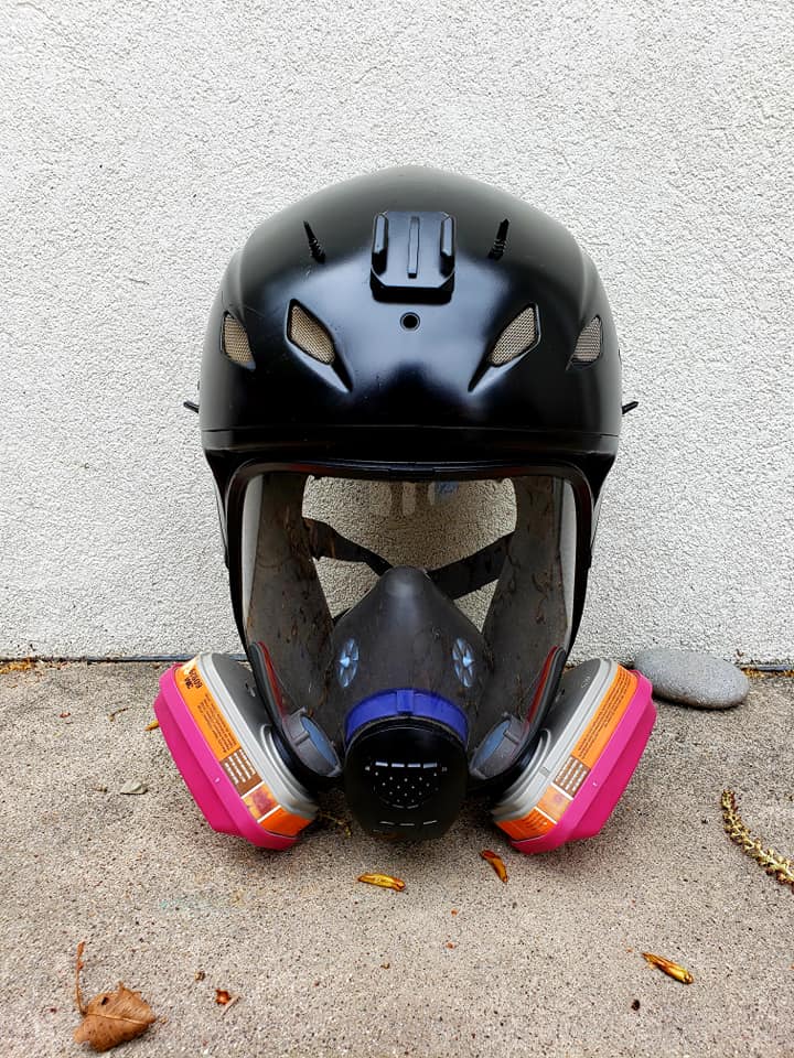chainsaw motorcycle helmet UM ULTRAMAXX 6-in-1  ANSI Z89.1 Approved, Mesh Face Shield, 31dB Ear Muffs, Ventilated, Orange The Forester Woodsmens Complete Helmet System is Designed for the Professional User Chainsaw man motorcycle helmet