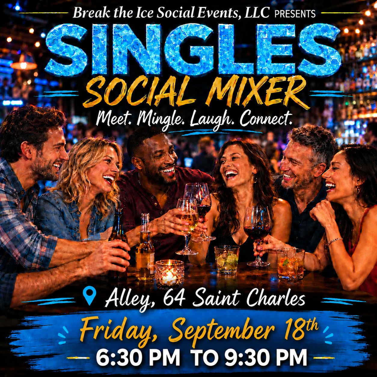 Singles Social Mixer St. Charles, IL Alley 64