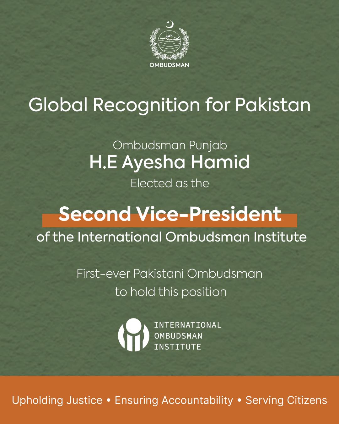 Ombudsman - We are proud to share that Honourable Ombudsman Punjab, Ms ...
