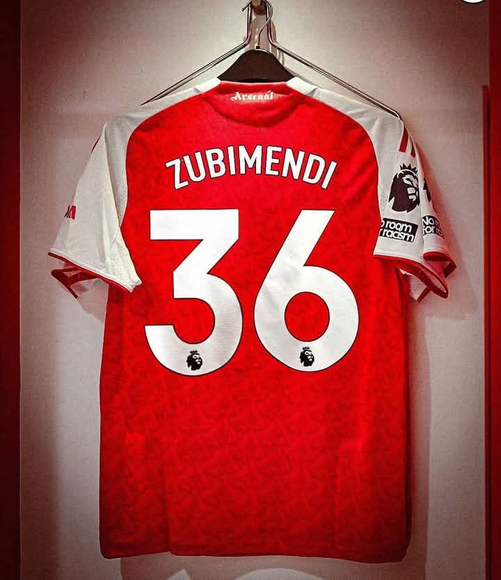 New Arsenal midfielder, Martin Zubimendi, will wear the no. 36