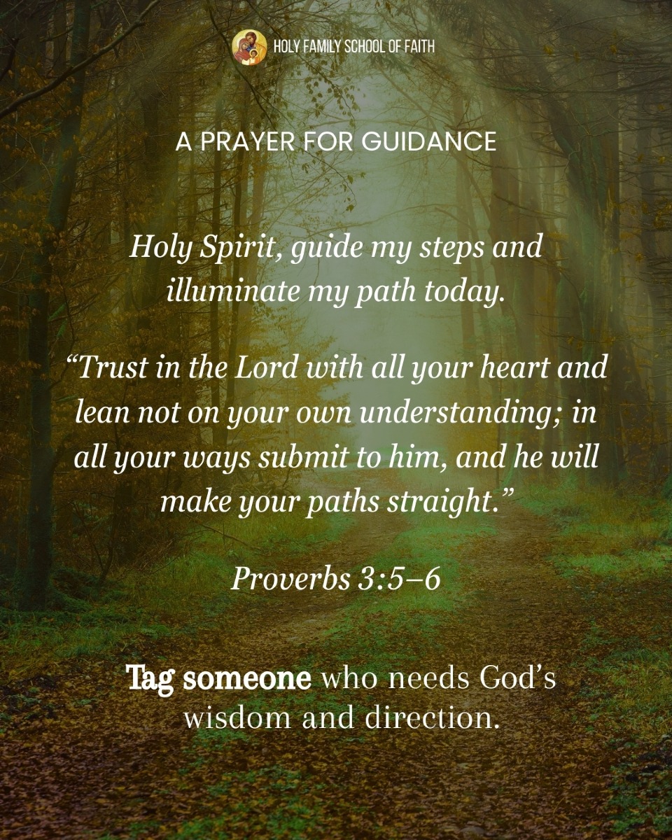 Holy - 📅 A Prayer for Guidance 🌿 “Holy Spirit, guide my steps and ...