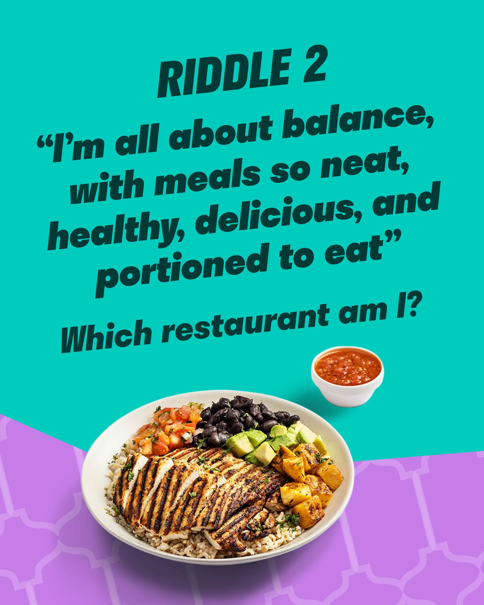 Deliveroo - Kitopi Fawazeer Riddle 2 of 7: I’m all about balance, with ...