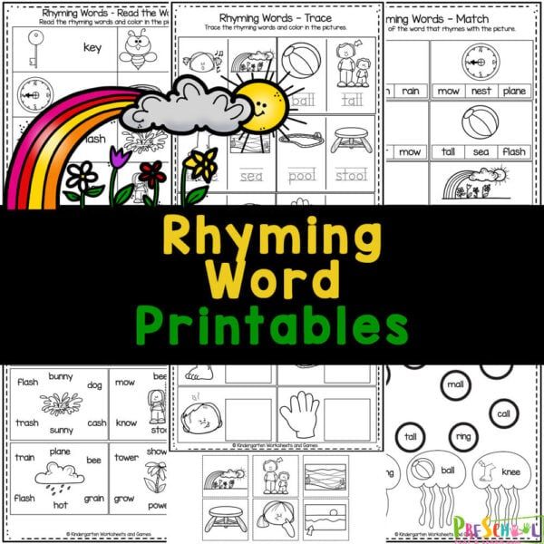 123 - FREE Printable Rhyming Words Worksheets for Kindergartners https ...