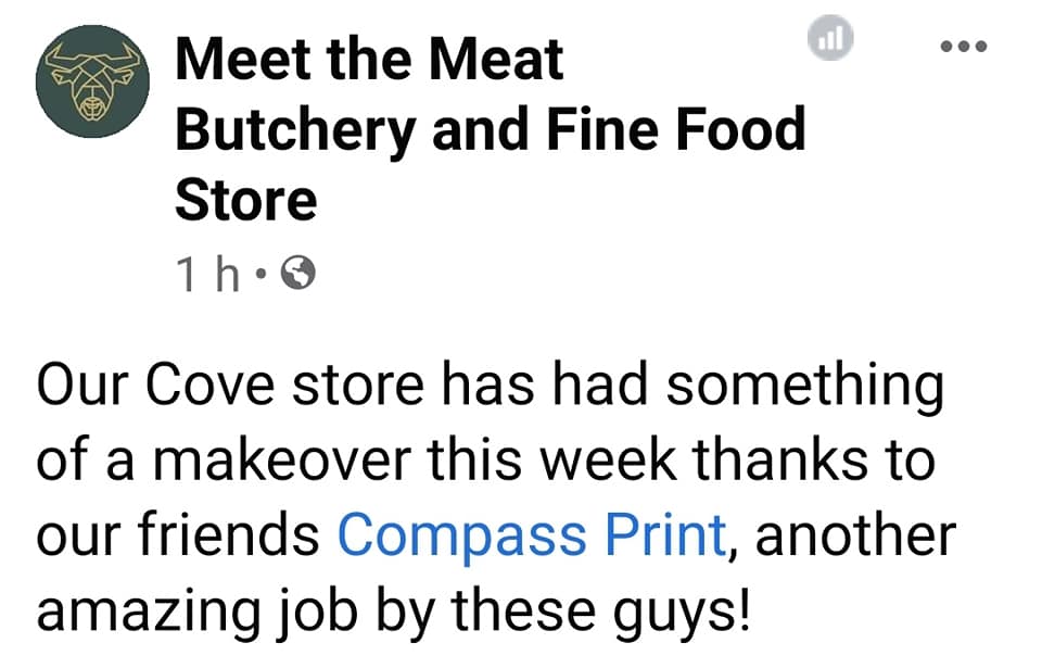 Compass Print - Quality signage for a quality butcher and...