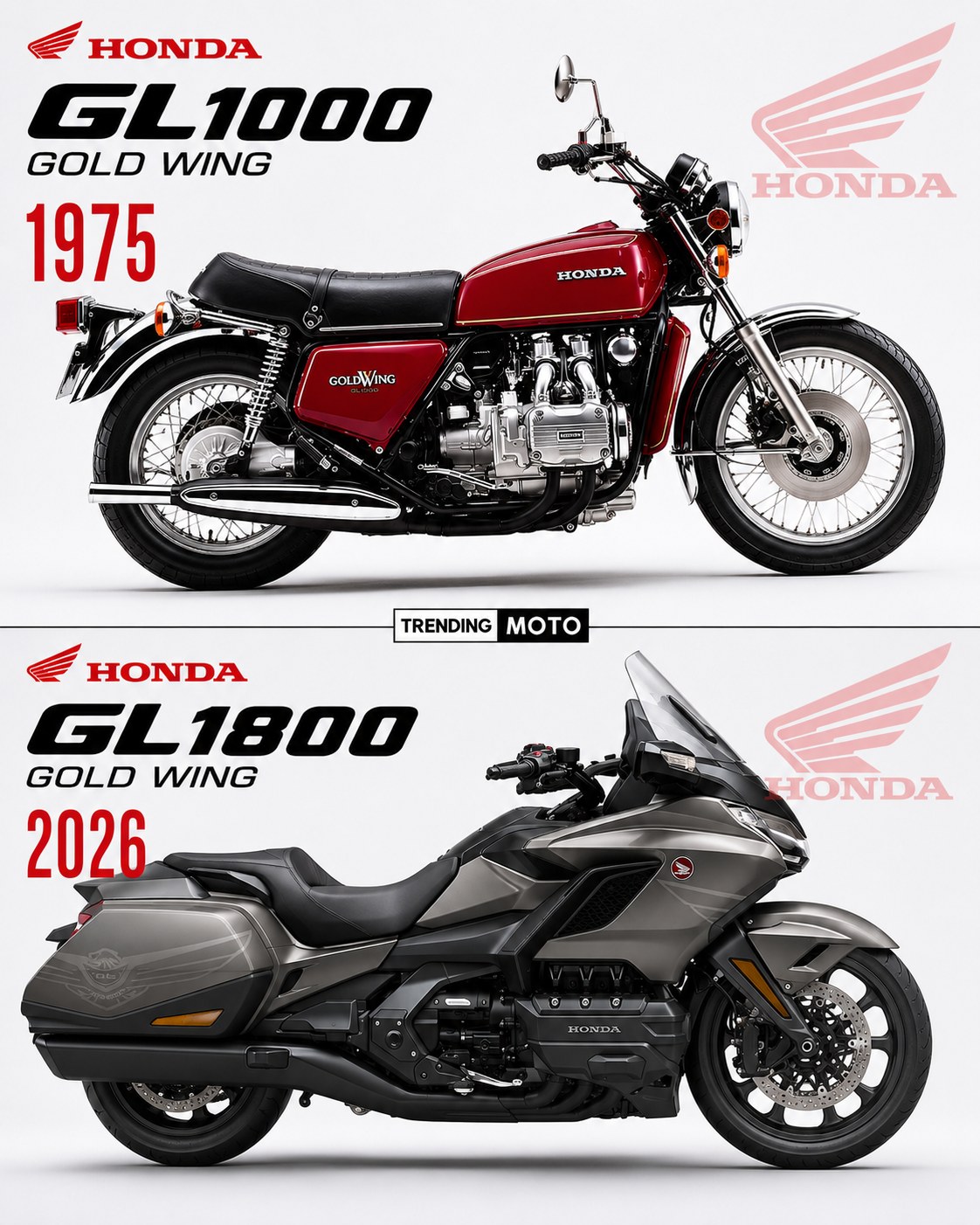 HONDA GOLD WING: 51 YEARS OF LEGEND! 👑🔥 1975 Honda GL1000 Gold
