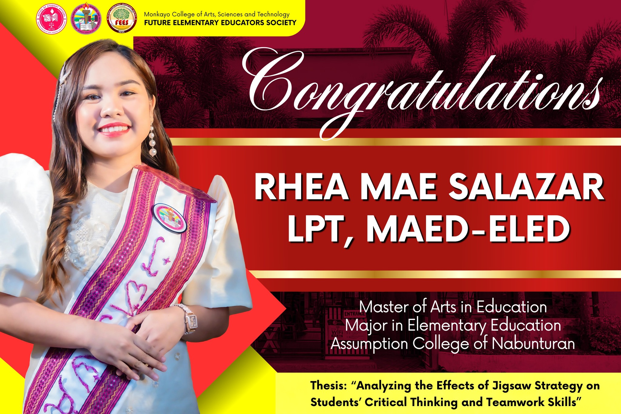 🎓 𝗖𝗢𝗡𝗚𝗥𝗔𝗧𝗨𝗟𝗔𝗧𝗜𝗢𝗡𝗦 𝗧𝗢... - Future Elementary Educators Society | Facebook