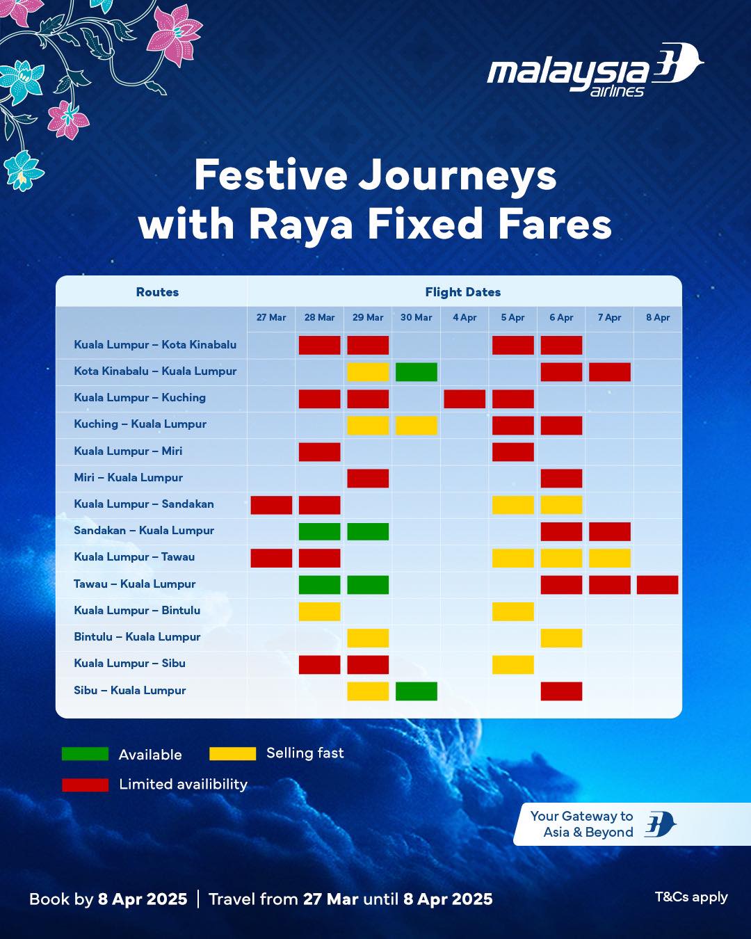 25 Mar 2025: Latest update on our Raya... - Malaysia Airlines | Facebook