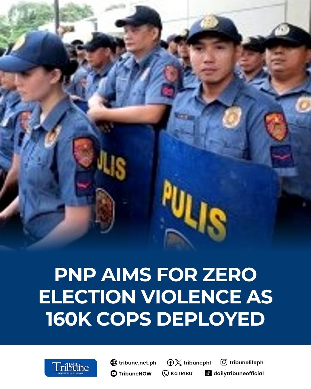 Daily Tribune - The PNP maintains full alert status... | Facebook