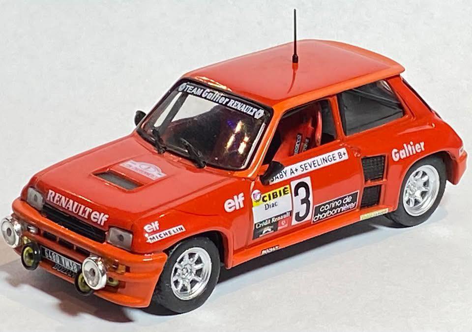 Renault 5 Turbo Lyon Charbonnière 1983 - Miniatura Solido Scala 1/18 Nuova