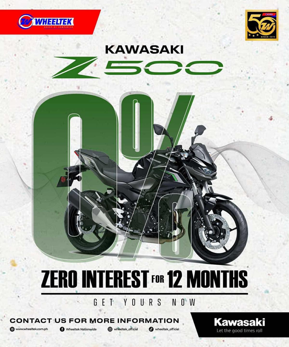 🎄PROMO‼️ PROMO‼️🎄 KAWASAKI Z500 STANDARD 📍ZERO INTEREST FOR