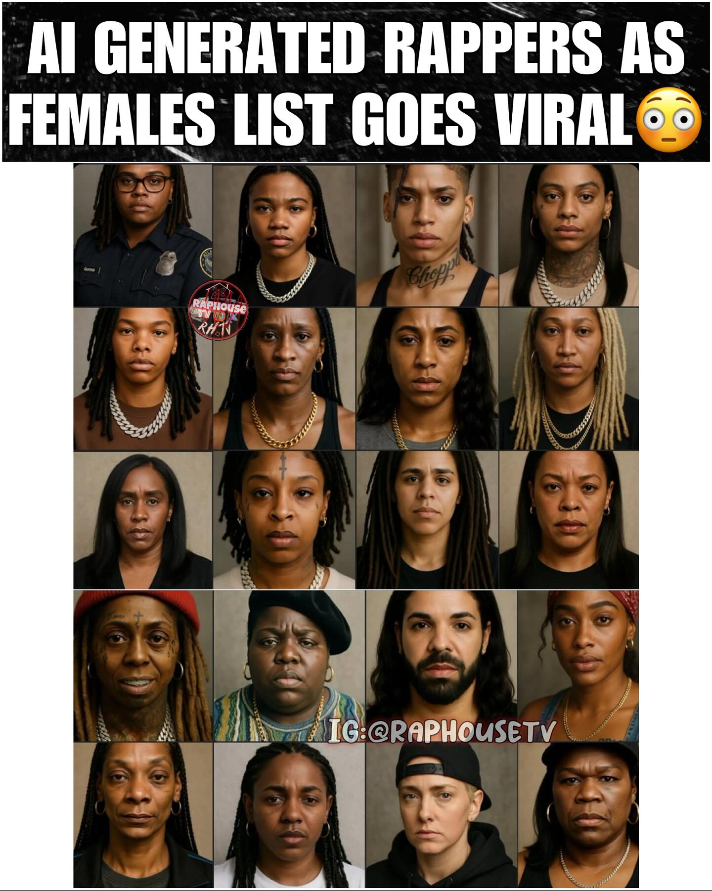 Raphouse TV - AI Generated Rappers as females list goes... | Facebook