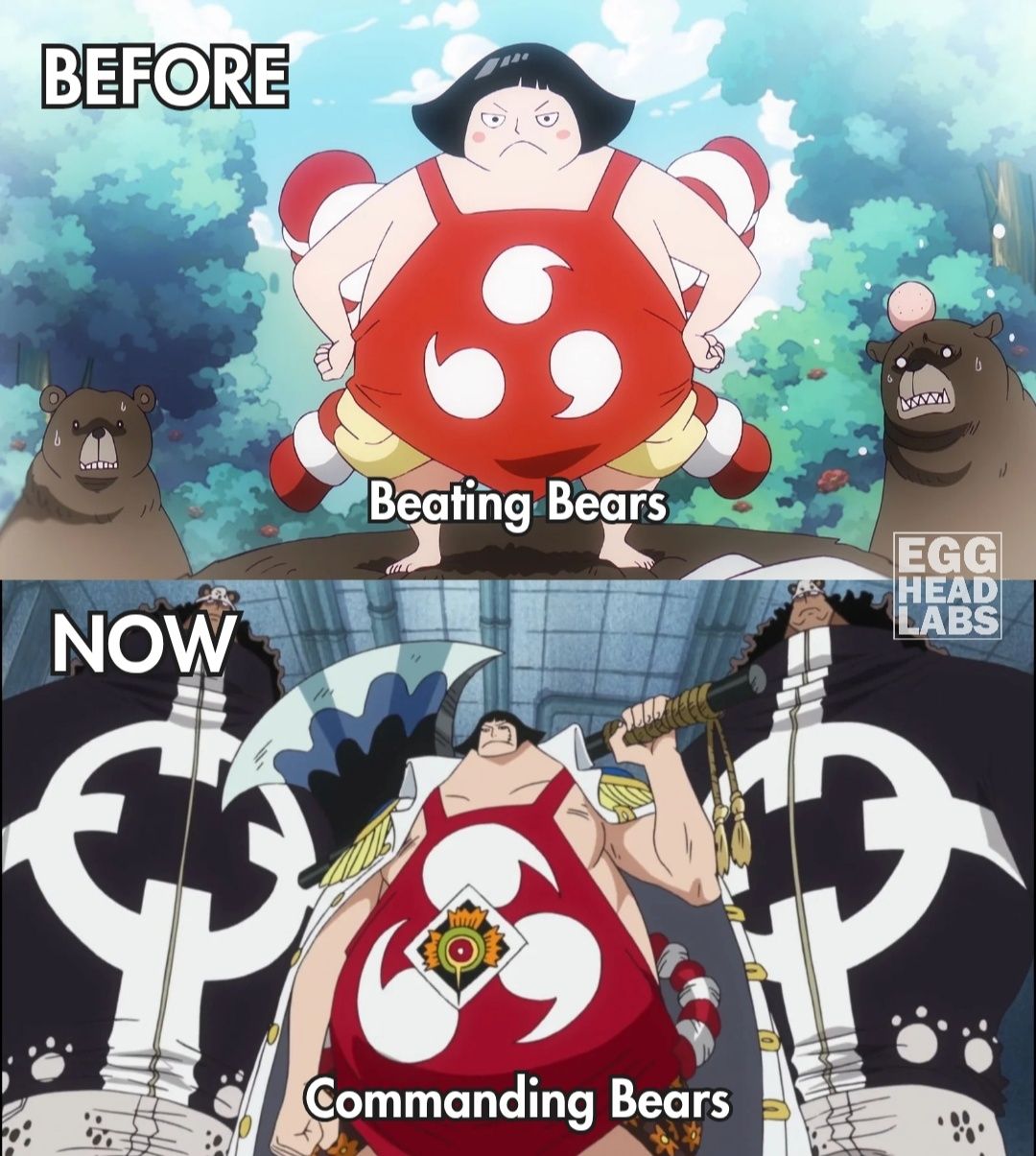 Egghead - Sentomaru upgraded his 'bears' but not his clothing 🤣🤣🤣 ...