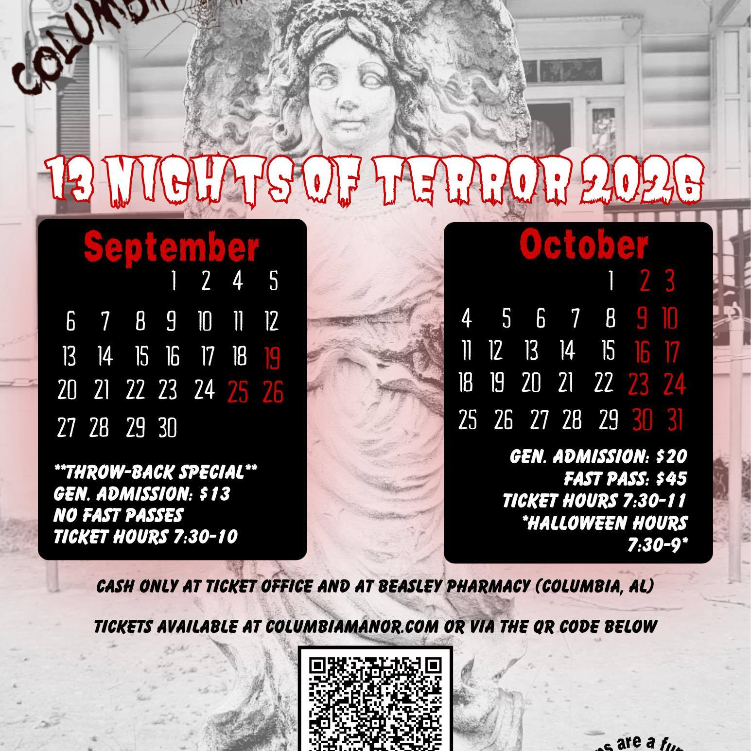 Now with ONLINE TICKET SALES | Columbia Manor