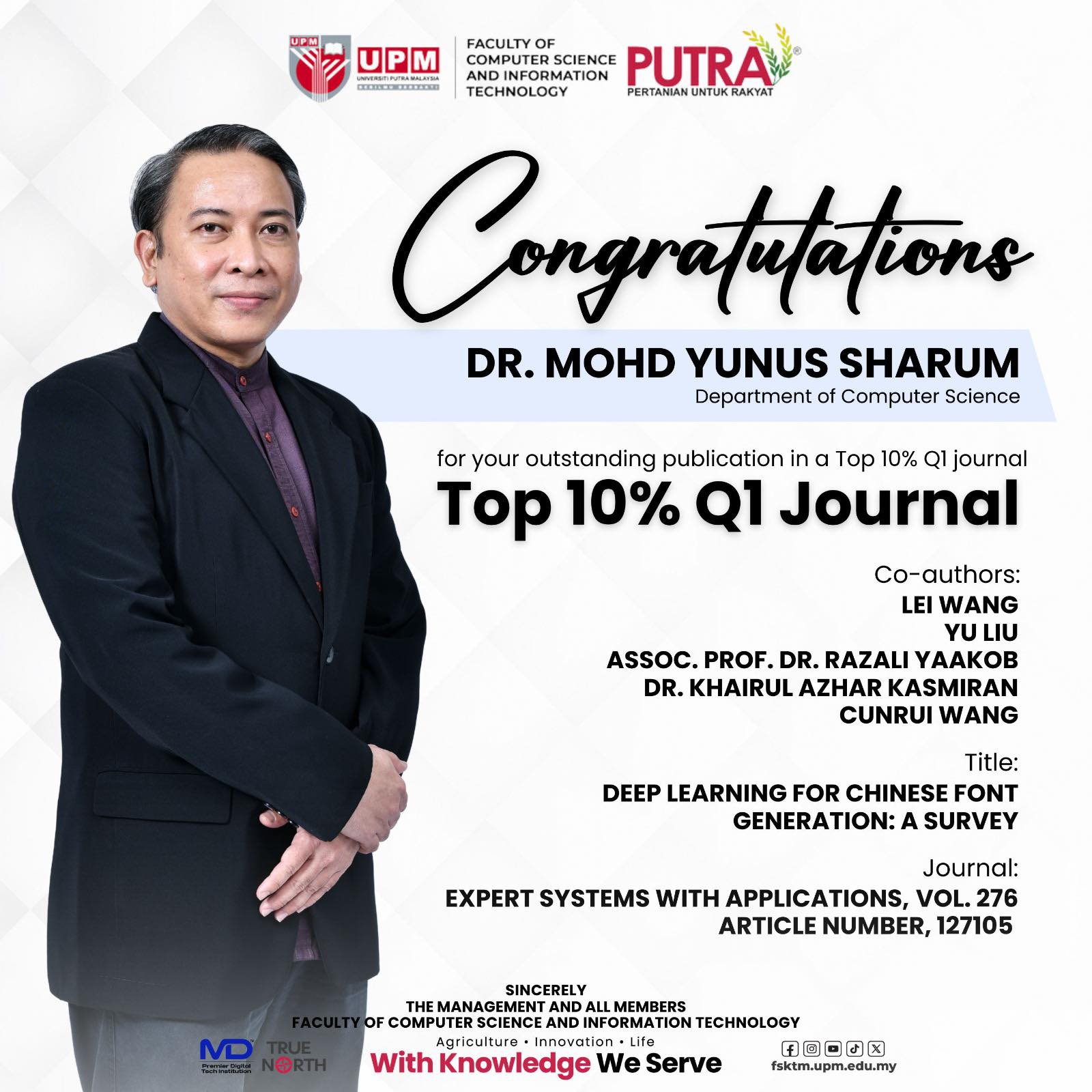 Fakulti - Congratulations to Dr. Mohd Yunus Sharum and co-authors for ...