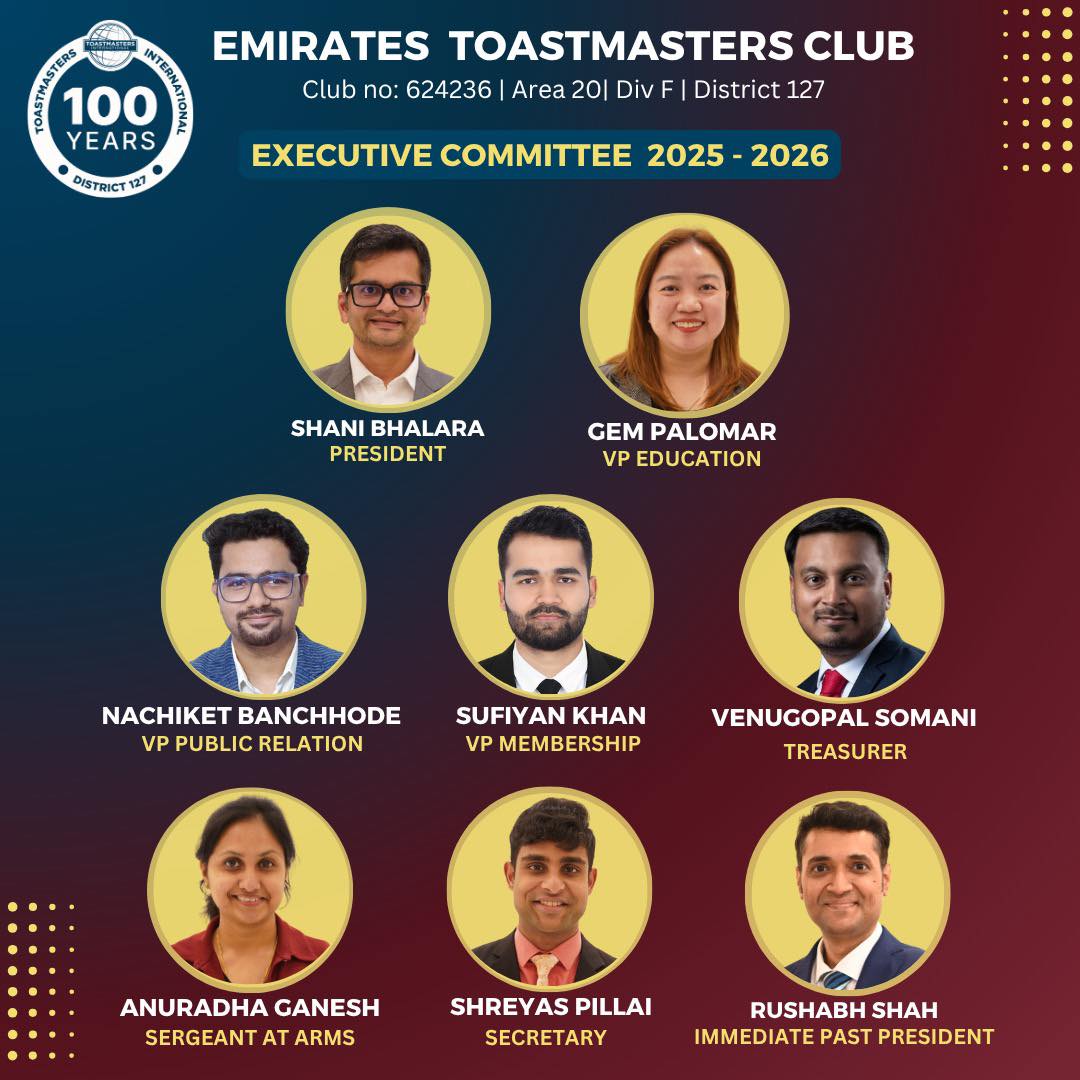 Emirates - 🌟 A New Chapter Begins at Emirates Toastmasters Club 🌟 ...