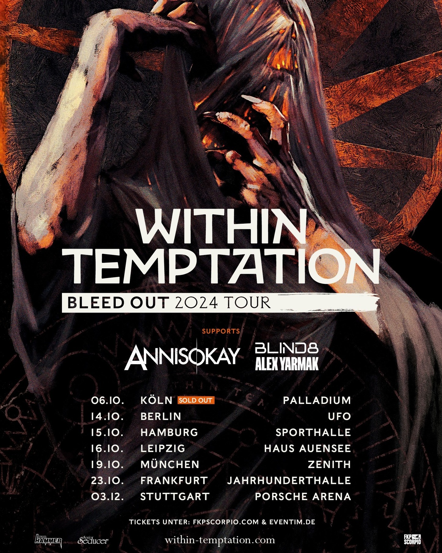 🇩🇪 Our show @ Cologne on October 6 has... - Within Temptation | Facebook