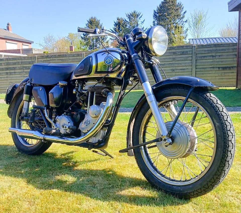 New model. AJS R7 125 basking in the sunshine. £2150 + OTR