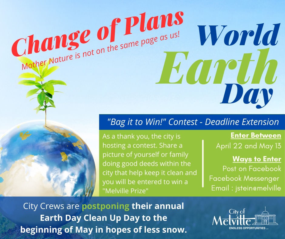 City - Our Earth Day Clean-Up and Contest is being postponed… because ...
