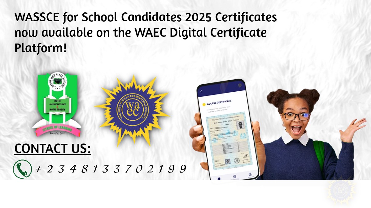 Online - WAEC CERTIFICATE 2025 NOW AVAILABLE! The 2025 WASSCE for ...