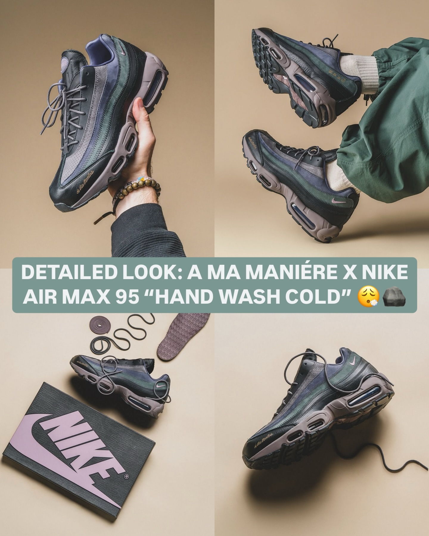 The A Ma Maniére x Nike Air Max 95 “Hand Wash Cold” releases March 