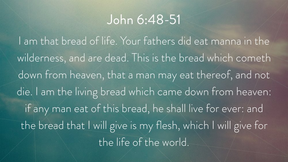 John 6:48-51 - King James Bible Scripture Pictures | Facebook