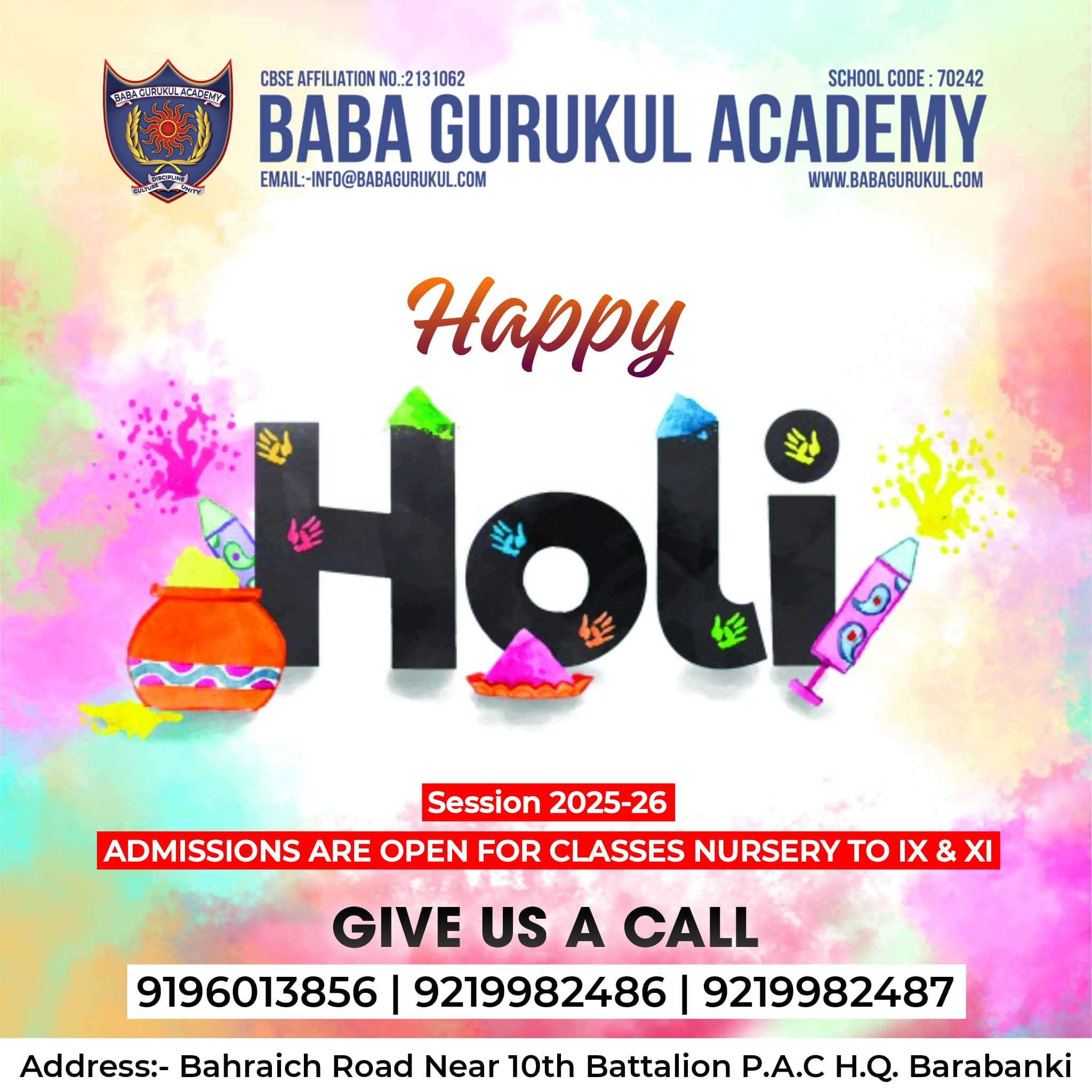 Baba - 🎨 Celebrate the Festival of Colours with Joy! | Happy Holi! 🌸 ...