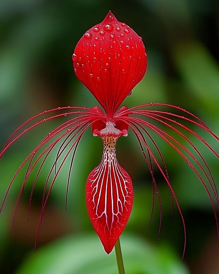 Red Dragon 'Dragon Scales' plant blooms