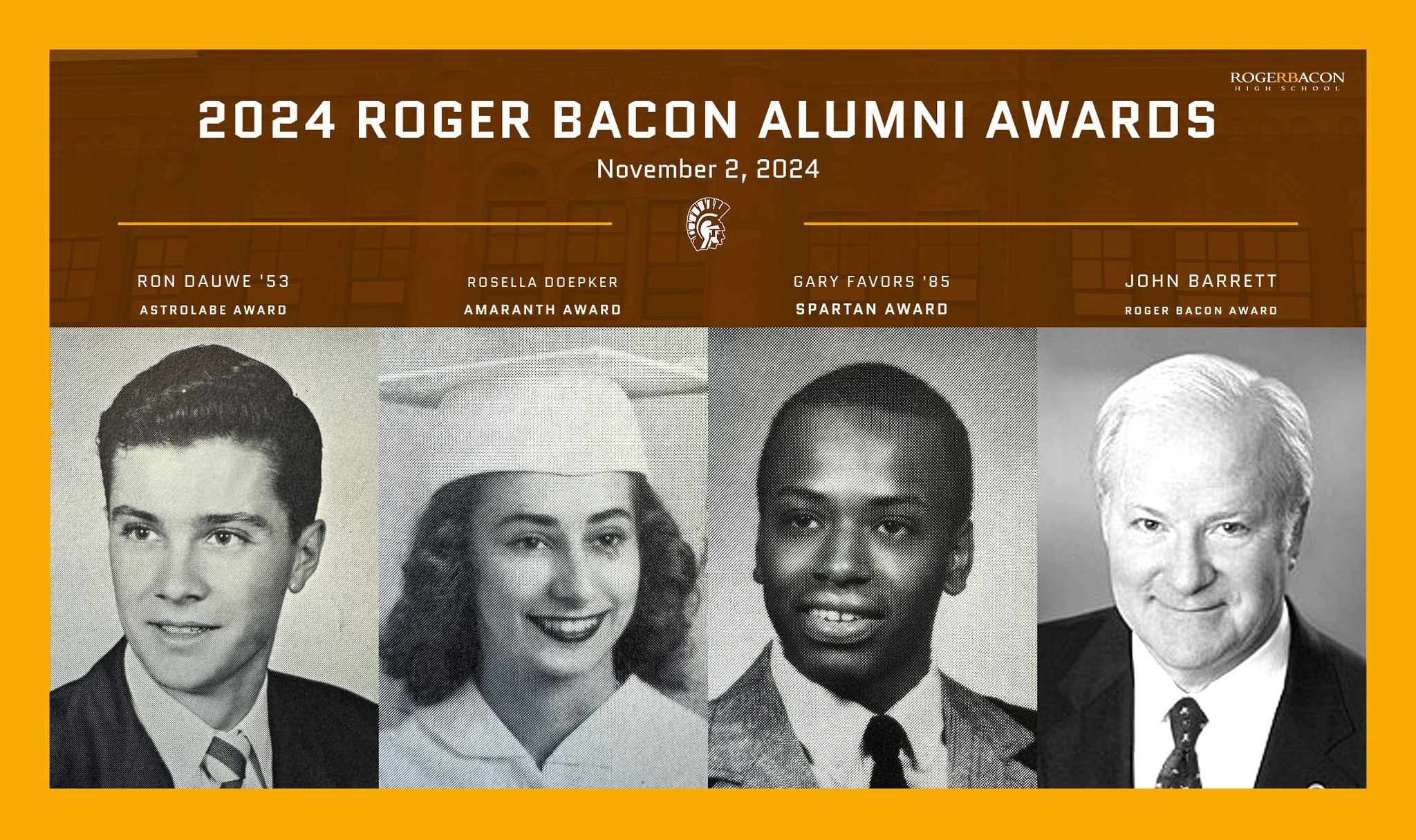 Roger - We are just over two weeks away from our 2024 Alumni Awards ...
