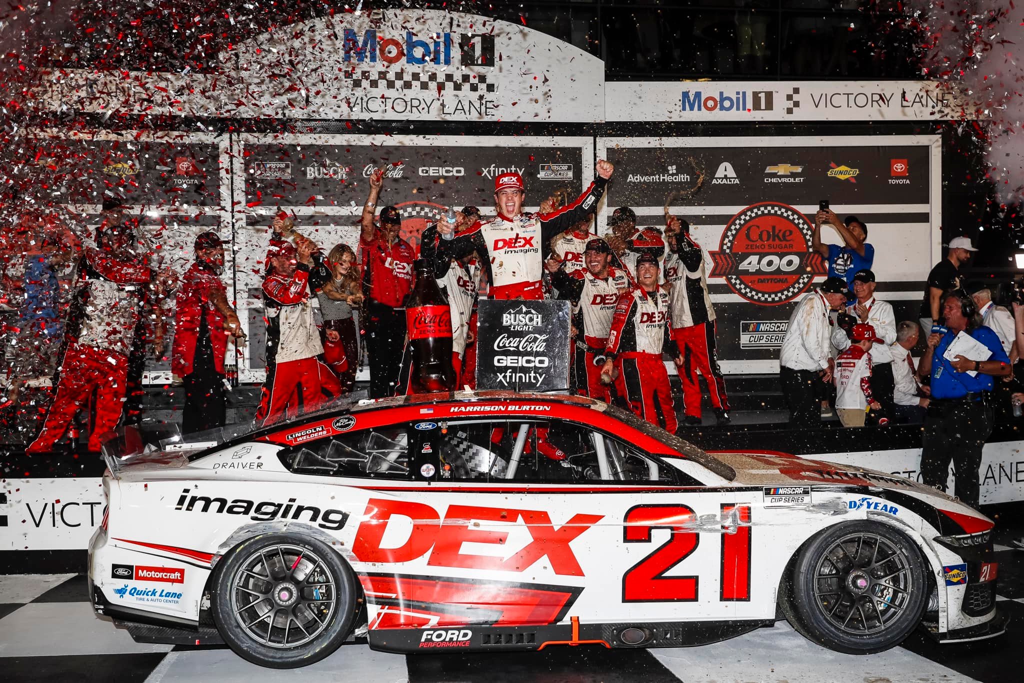 That moment you make history 📸 Dex... - Wood Brothers Racing