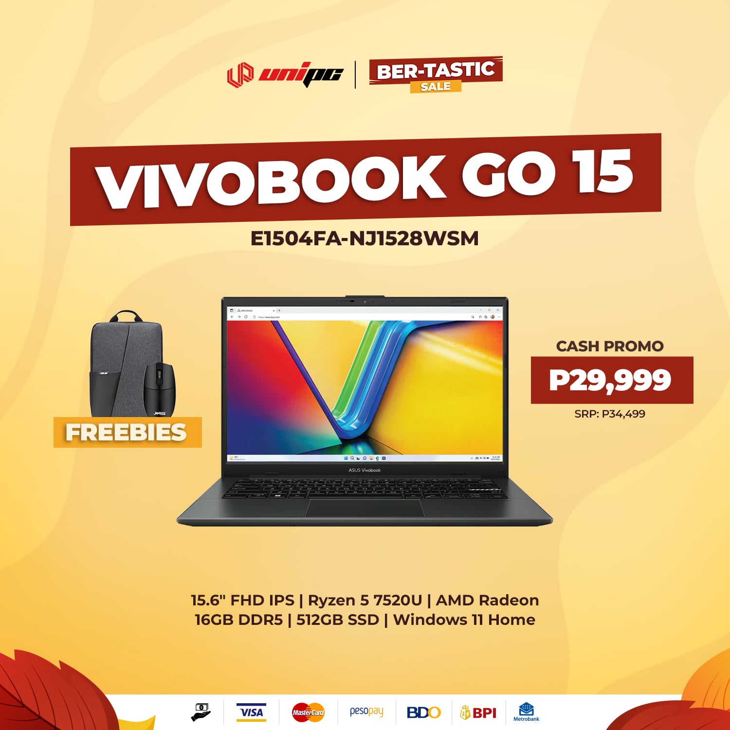 UniPC - Slow laptop? Upgrade na. Vivobook GO 15 with freebies, only at ...