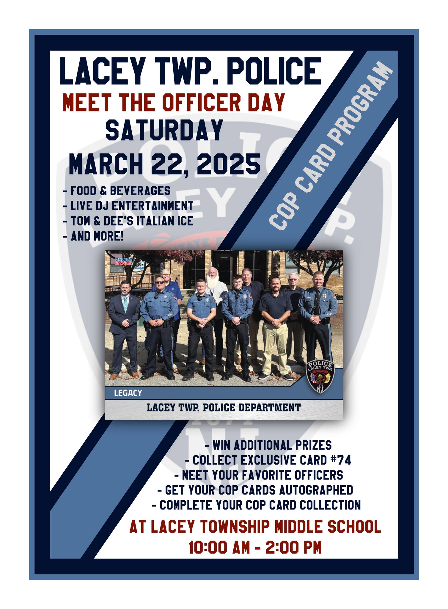 Lacey - Meet the Officer Day is March 22, 2025! The 