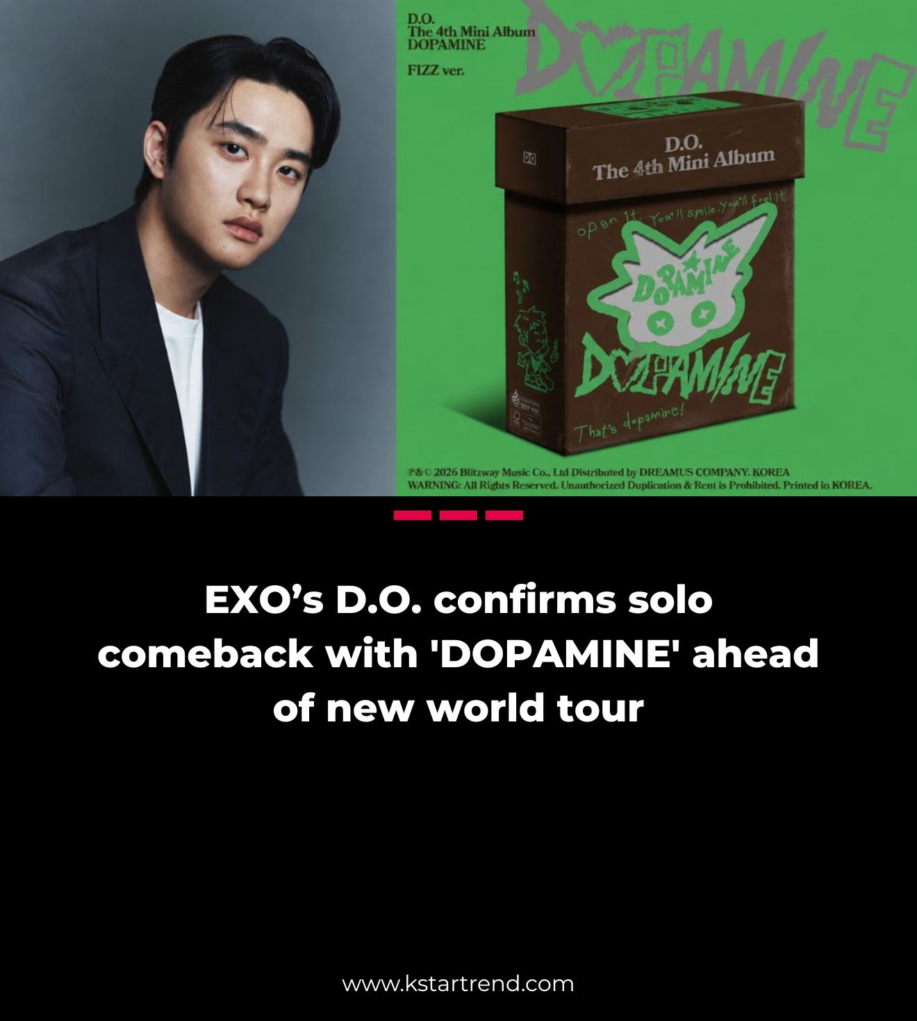 EXO's D.O., also known as Doh Kyung Soo, is officially making a