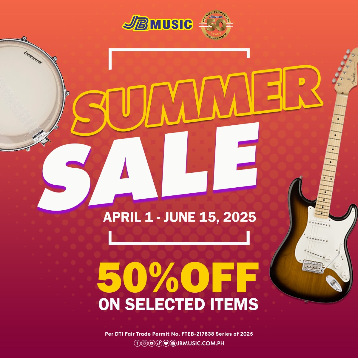 JB Music's Summer Sale 2025 is... - JB Music Philippines | Facebook