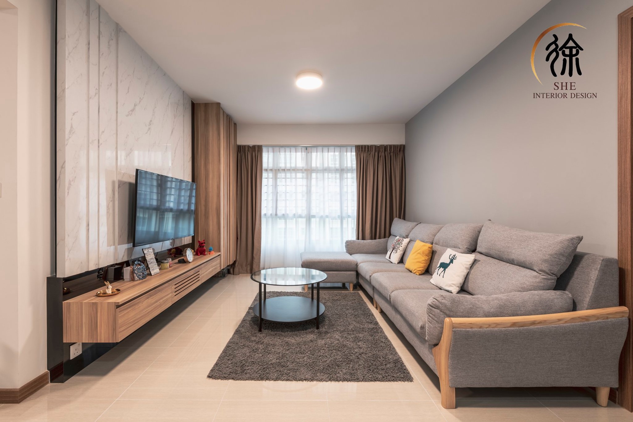 The cozy yet spacious home... - SHE Interior Design Pte Ltd