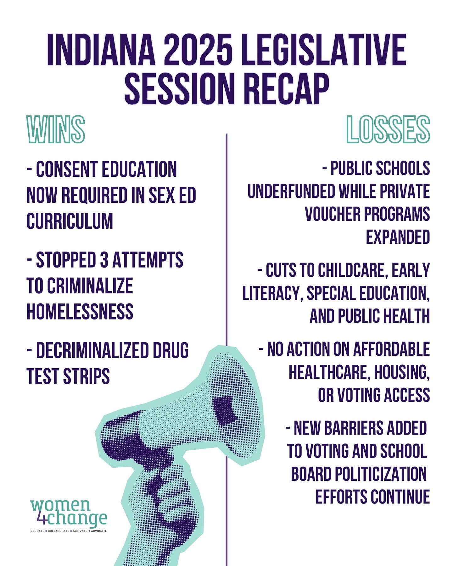 Women4Change - The 2025 Indiana legislative session is over — here’s ...