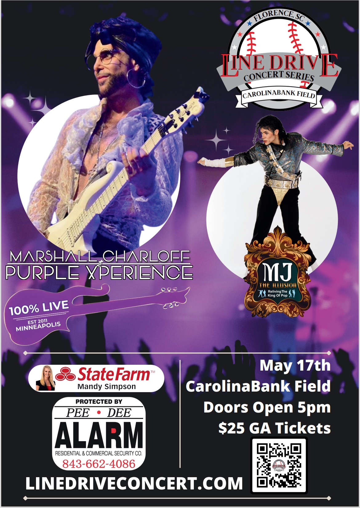 Michael Jackson and Prince tribute night in Florence, SC on May 17