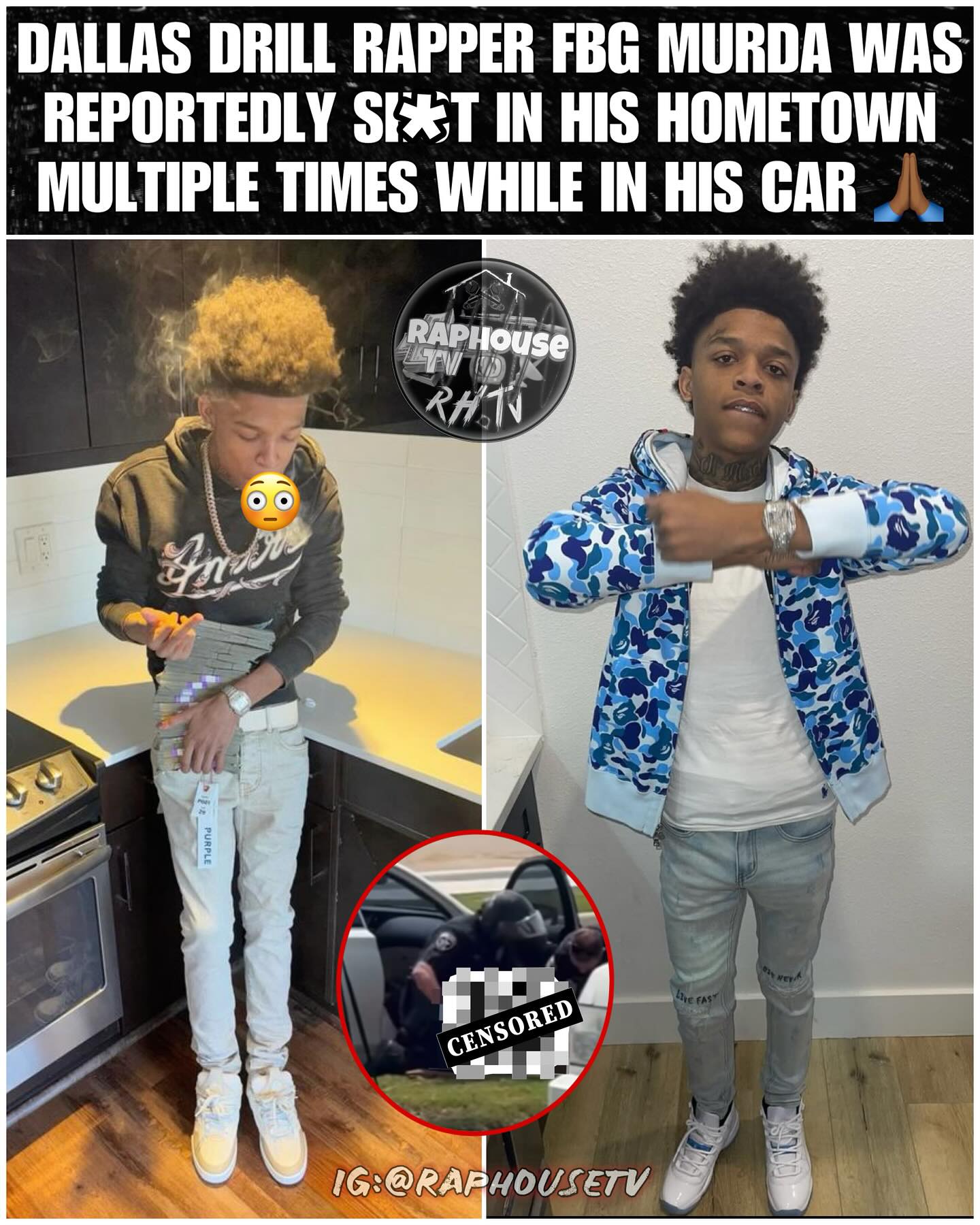 Raphouse - Dallas drill rapper FBG Murda was reportedly sh*t in his ...