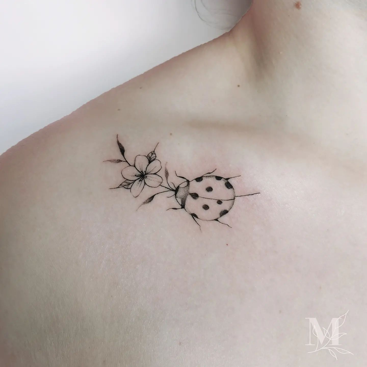 Tatouage Coccinelle Noir Et Blanc