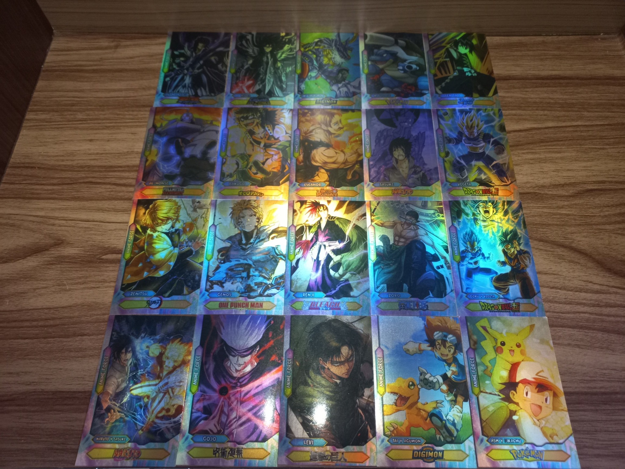 Colecciones - Set completo de cards holograficos Anime Force (20/20 ...
