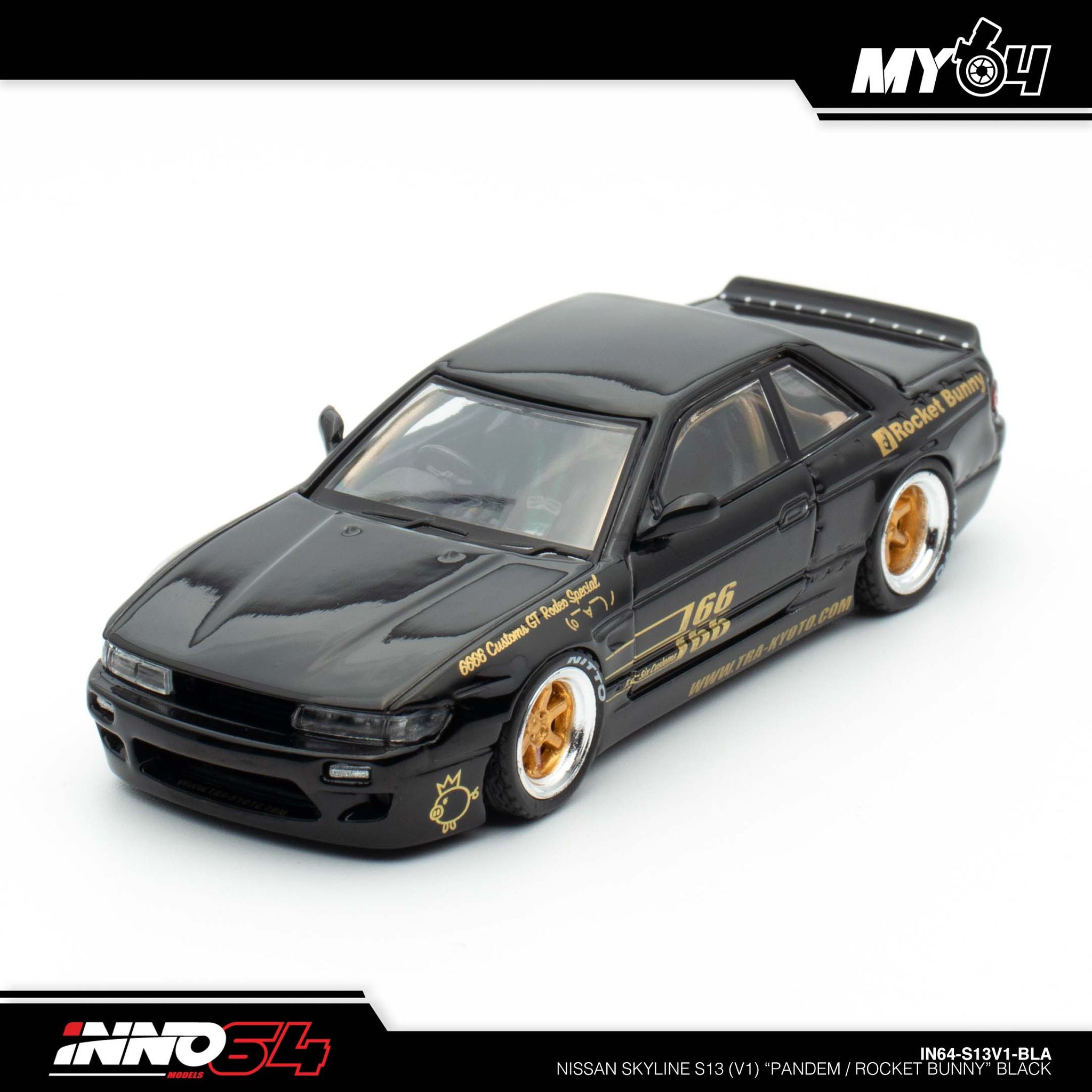 Micro Turbo 1:64 Nissan Silvia S13 with Rocket Bunny widebody kit