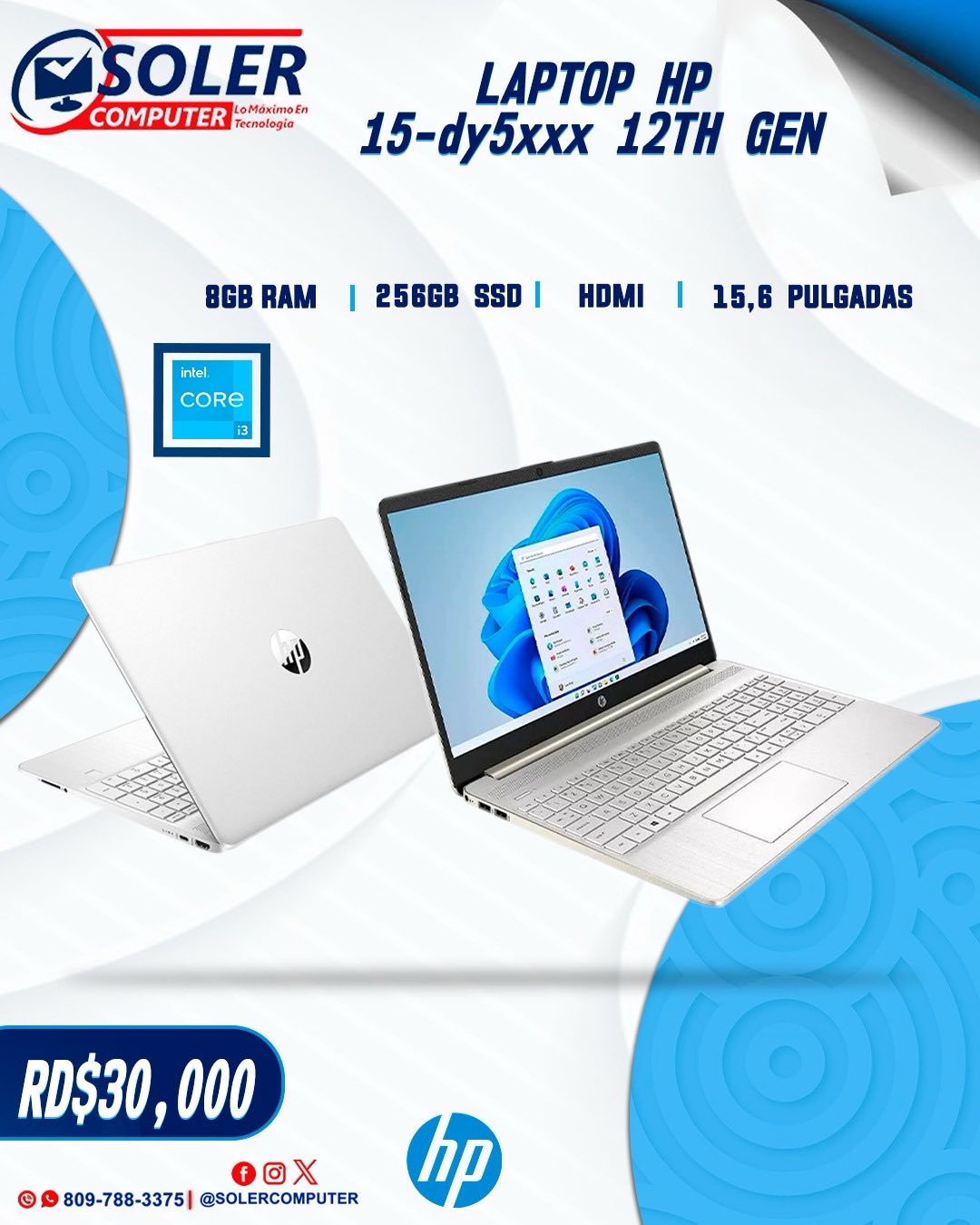 Soler - Laptop Hp 15-dy5xxx Procesador Intel Core i3 12th gen 8gb de ...