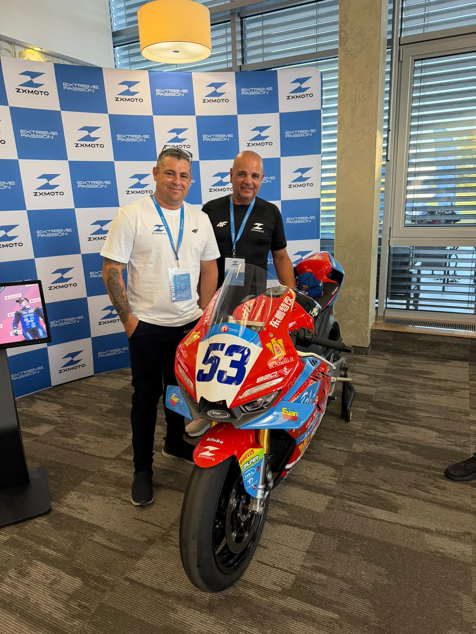 In Slovakia at the unveiling of the ZX Moto