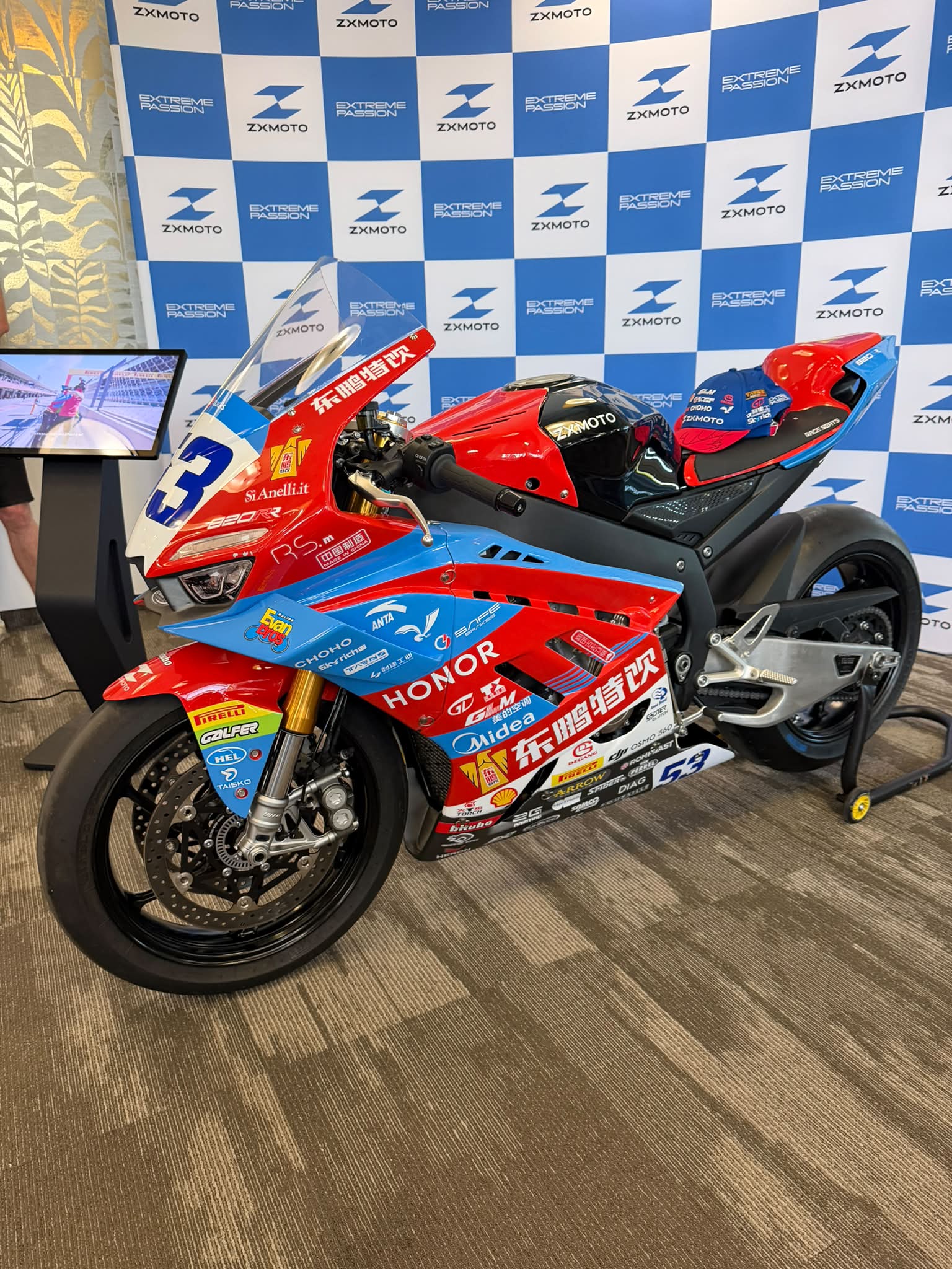 In Slovakia at the unveiling of the ZX Moto