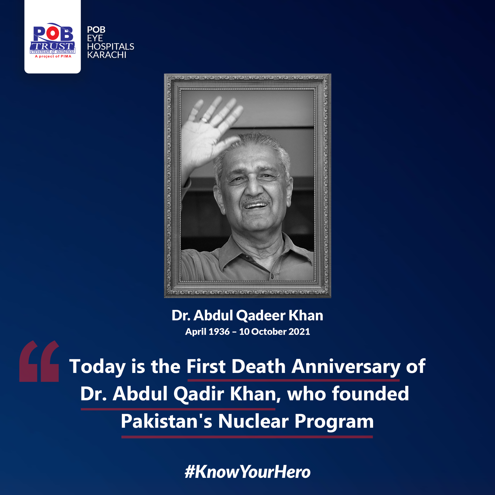 Abdul Qadeer Khan Abdul Qadeer... - POB Eye Hospital Karachi