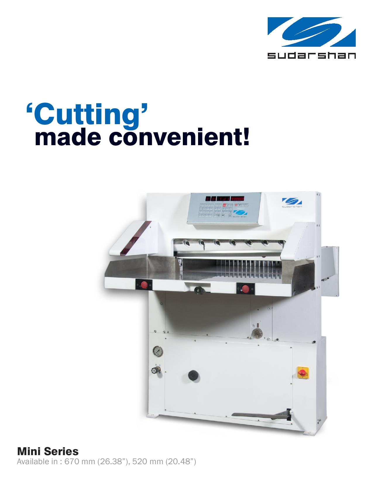 Sudarshan Paper Cutting Machine