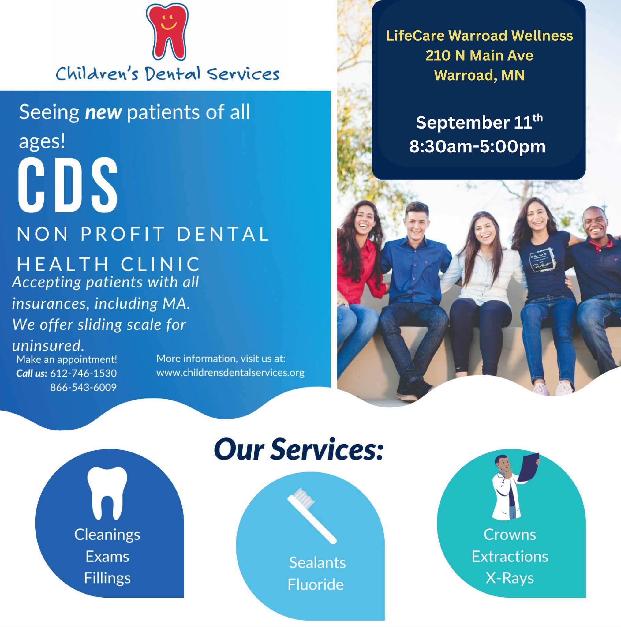 Roseau - 🦷 CDS - Mobile Dental Clinic is Coming to Warroad! LifeCare ...