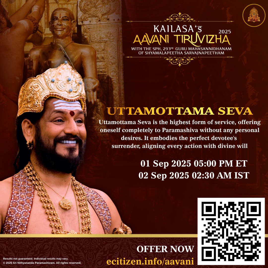 Kailasa - Uttamottama Seva – The Ultimate Surrender Uttamottama Seva is ...